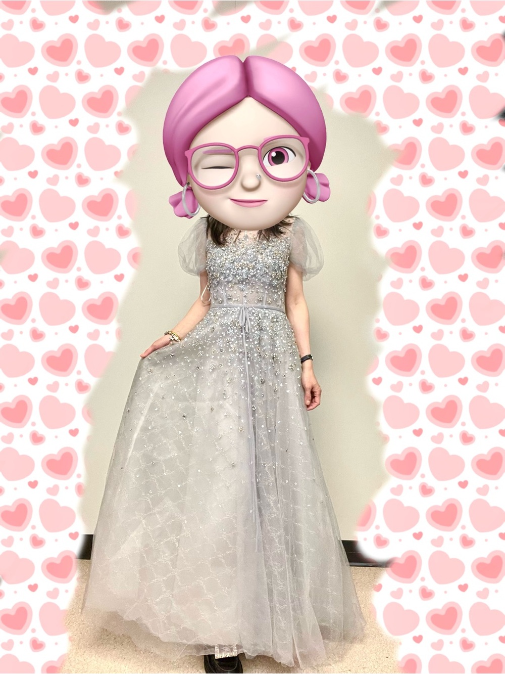 Sparkling Silver Princess Dress Costume for Kids